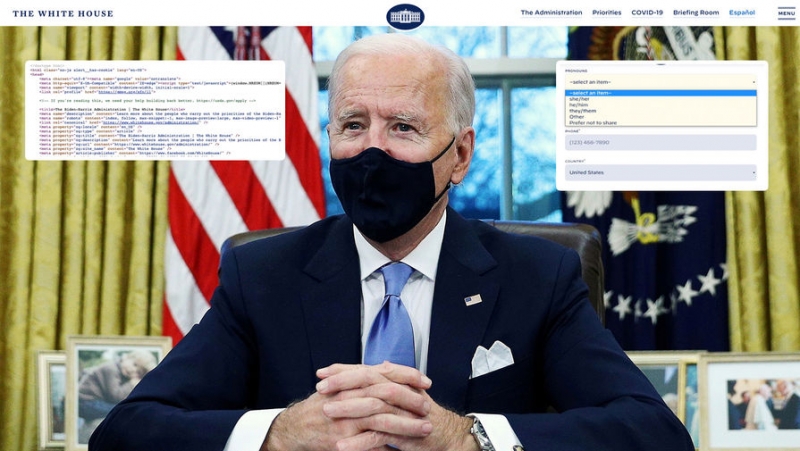 Версия на испанском и секретное послание: как изменился сайт Белого дома
