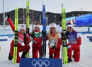 Дружина Елены Вяльбе продолжает тащить Россию