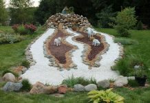 Применение камня на участке